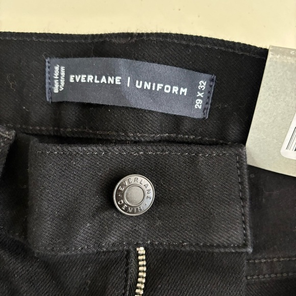 Everlane Men’s The Skinny 4-Way Stretch Organic Jean Uniform 29x32 Black New - Picture 7 of 8